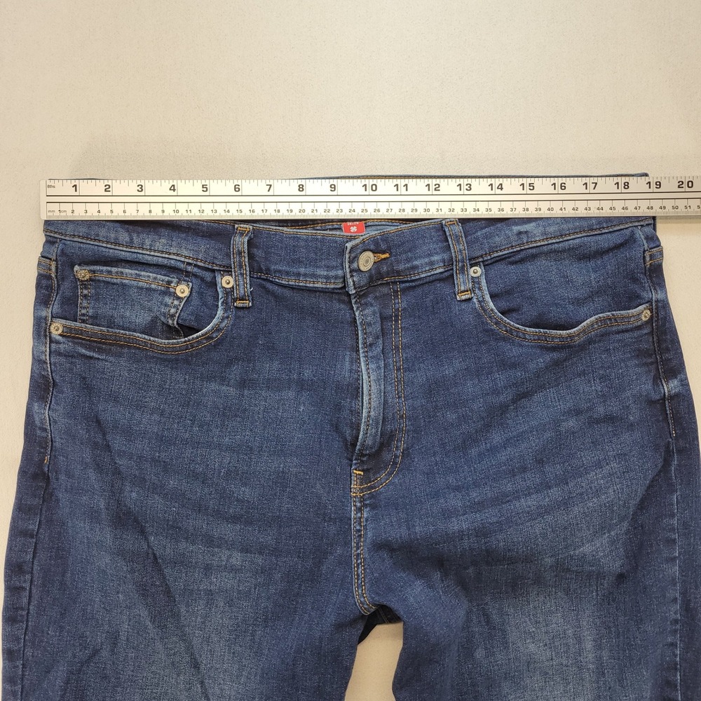 Lucky Brand 410 Athletic Straight Jeans Mens 38x29 Blue Denim Stretch - Picture 9 of 12